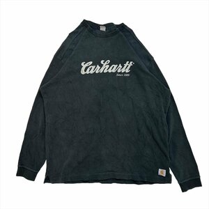 カーハート Tシャツ 長袖 グレー carhartt 古着 メンズ XL ロンT ストリート インナー