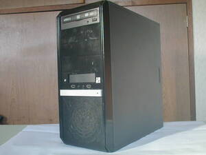 自作PC用 ミドルタワーケースブラック ノーブランド DVD multi 付 電源無 k171