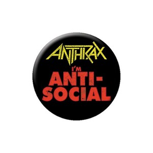 Anthrax 缶バッジ アンスラックス Anti Social