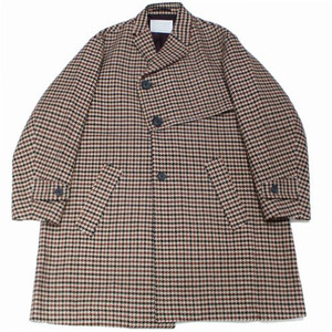 Kolor カラー 22AW Asymmetry Check Coat コート 1 ブラウン