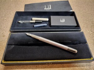 ダンヒル　DUNHILL 万年筆　ペン先　18K-750 シルバー　美品