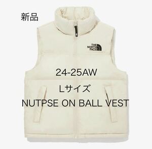 新品 25AW L THE NORTH FACE ノースフェイス ホワイトレーベル NUPTSE ON BALL VEST ヌプシ ダウンベスト ベージュ