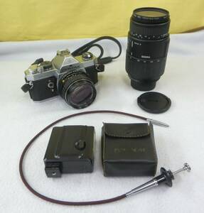 ☆3307 ASAHI PENTAX ペンタックス MX 一眼レフ フィルムカメラ smc PENTAX-M MACRO 1:4 50mm SIGMA DL MACRO 70-300mm ジャンク品扱い