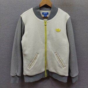 A267 adidas originals アディダス オリジナルス ボア フリース ブルゾン S グレー トレフォイル ロゴ スタジャン ストリート スポーツ