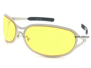 METAL OVAL SUNGLASS SILVER × YELLOW/メタルオーバルサングラスlenny kravitzレニークラビッツhideモデルx japanヒデオーバルフレーム90s