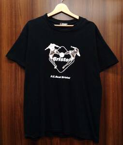 F.C.R.B.(F.C.Real Bristol) × STRASSEN KICKER / ソフ キャプテン翼 LUKAS HYUGA TWIN SHOOT TEE 半袖 Tシャツ ブラック サイズL