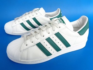 13891■美品 21年製 adidas superstar 82 アディダス スーパースター ビンテージ 白 緑 27 cm GW6011