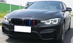 スポーティ全開♪ BMW Mカラー M3ルック グリル F30 F31 318i 320i 320d 328i 320d 330i 330e 335i 340i Mスポーツ 3シリーズ