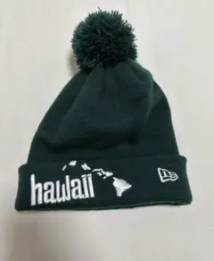 NEW ERA ニューエラ　Hawaii 刺繍ロゴ　ニットキャップ　グリーン