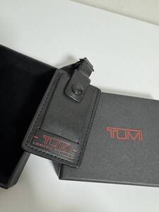 激レア●限定●極美品●TUMI トゥミ ALPHA シリーズ用 ネームタグ レザータグラゲージタグ ブラック 国内正規品 完売品 黒