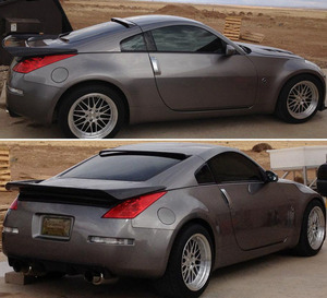 2003-2008 日産 フェアレディZ 350Z Z33 クーペ 本物のカーボン RS TYPE リアルーフスポイラー エアロ ガラス スポイラー