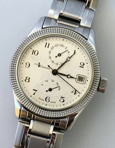 Les Genevez レ・ジュネヴェ クロノメーター GMT パワーリザーブ表示 自動巻腕時計【USED良品】 スイス EDOX社製