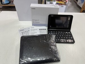 ○ Casio 電子辞書 DATAPLUS10 EX-Word XD-JTG6000 収納カバー タッチペン 付属 ブラック データプラス10 稼働確認済 中古美品 ③