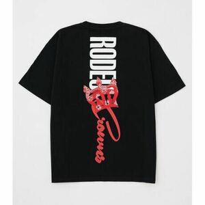 ロデオラウンズ バンダナクラウンTシャツ 定価3300円 175-1-74 メンズ L ブラック ロデオ