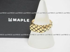 保管品2.7万◎MAPLE◎ シルバー925+14K メッキ カナダ メイプル 指輪 アクセサリー リング UNITED ARROWS MEN