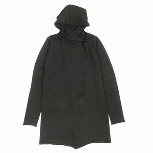 美品 13AW リックオウエンス Rick Owens メリノウール ニット ロング カーディガン フード 羽織 長袖 RP13F69002 サイズS 黒 ブラック