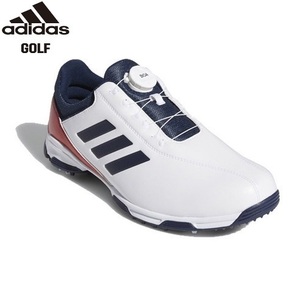 ・スピード発送 adidas Golf(アディダスゴルフ)トラクションライトボア スパイクシューズ EE9200(ホワイト/ネイビー/レッド)２７．０ＣＭ