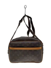 LOUIS VUITTON リポーターPM_モノグラム・キャンバス_BRW PVC ブラウン 内側シミ有