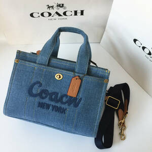 1円～コーチ COACH バッグ CR659 デニム トートバッグ ハンドバッグ ショルダーバッグ レディース2WAYバッグ アウトレット品 新品