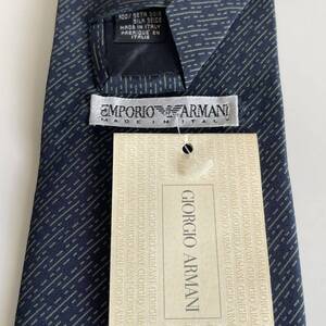 EMPORIO ARMANI(エンポリオアルマーニ) 紺緑棒ネクタイ 新品　未使用　タグ付き