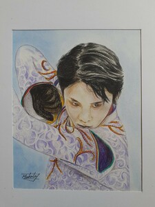 色鉛筆画　羽生結弦