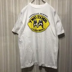 レア TWO DOGS LEMON BREW Tシャツ 白 犬 90‘s