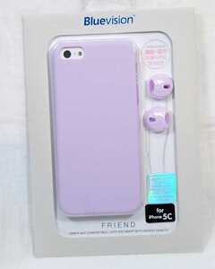 ♣　iPhone5c◆Bluevision イアホンパッド付ハードケース Rosemary◆961y ♣