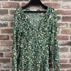 ZARA フローラルパターン ワンピース XS