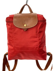 LONGCHAMP◆ルプリアージュ折りたたみリュック/-/RED/L1699089545