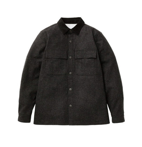 ◆ ( BARBOUR ウールシャツブルゾン ダークグレー ) 美品 バーブァー バブアー オーバーサイズ speyTransport 