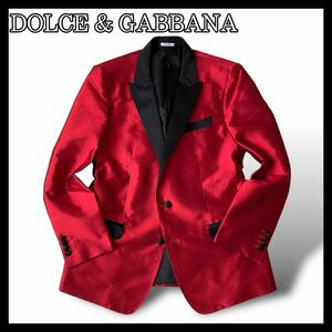 極美品● DOLCE&GABBANA ドルチェ＆ガッバーナ　タキシード　テーラードジャケット　MARTINI マルティーニ ブレザー サイズ52 2XL位 d91