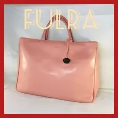 【美品】FULRA ピンク ハンドバッグ　収納袋付き