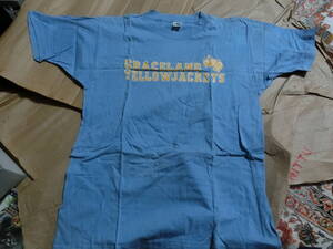 最終出品【1円～】ARTEX 古着 アメリカ製 水色 半袖Tシャツ Lサイズ GRACELAND YELLOWJACKETS 