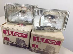 ○【当時物】IKI オールガラス SEALED BEAM 内側 4灯用50W 100×165 12V ㈱エバエース 部品 パーツ 長期保管品(NF230704)Zi-432-980