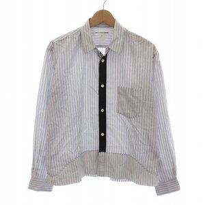 コムデギャルソンシャツ COMME des GARCONS SHIRT シャツ ストライプ コットン 長袖 M 青 ブルー 白 ホワイト W22006 /YM メンズ