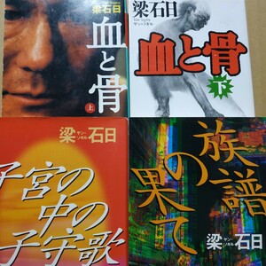 梁石日 自伝小説4冊 血と骨上下 子宮の中の子守歌 族譜の果て 在日コリアン 大阪 送料210円 検索→数冊格安 面白本棚