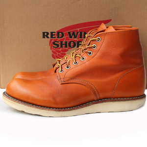 犬タグ 羽タグ★Red Wing SHOES レッドウィング★6inch CLASSIC ROUND 7.5=25.5 9871 ゴールドラセット アイリッシュセッター p i-222