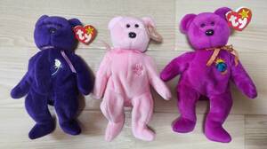 ty Beanie Babies ビーニーベイビーズ Millennium Princess Sakura クマ ３体 ミレニアム　プリンセス　サクラ