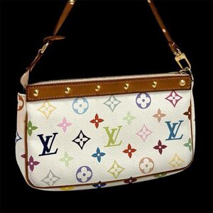 ルイヴィトン Louis Vuitton ポシェットアクセソワール マルチカラー 白 M92649 【67988】