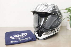 Arai アライ TOUR-CROSS3 AURORA ツアークロス3 オーロラ 59〜60cm 黒 オフロード フルフェイス ヘルメット 2L191