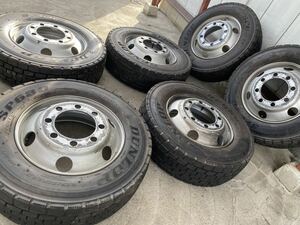 275/70R22.5 148/145J ダンロップSP680 ミックス　バリ山　TOPY DA3L 22.5x7.50 162-13ESP 8穴　6本 埼玉県引き取り限定