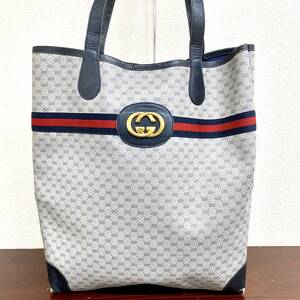 TY1943■OLD GUCCI オールドグッチ シェリーライン マイクロGG Bag バッグ 鞄 トートバッグ ショルダーバッグ メンズ レディース ブランド