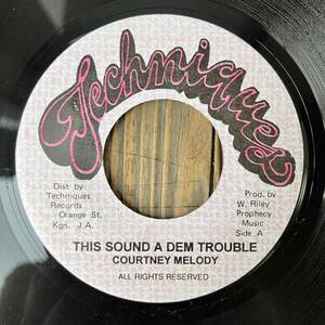 ★送料込み！美盤！1988！Admiral TibetのTERRORIST riddimでSound Killa【Courtney Melody - This Sound A Dem Trouble】7inch Techniques