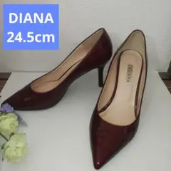 ★早い者勝ち★ DIANA エナメルパンプス ボルドー 24.5cm