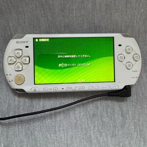 12thR ☆ PSP ☆ プレイステーションポータブル PSP-3000 ホワイト 動作品 バッテリー、バッテリー蓋欠品 SONY