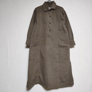 MHL. 595-0258503 DENSE COTTON END ON END 定価35000円 ワンピース 2020 ブラウン エムエイチエル 4-0328M 235188