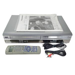 リモコン付き美品☆Panasonic NV-VP35F パナソニック DVDプレーヤー一体型ビデオデッキ VHS CD 説明書付き