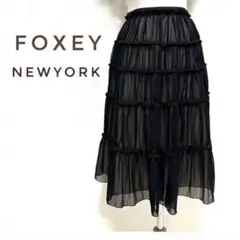 美品！　FOXEY フォクシー  スカート シフォン  シアー