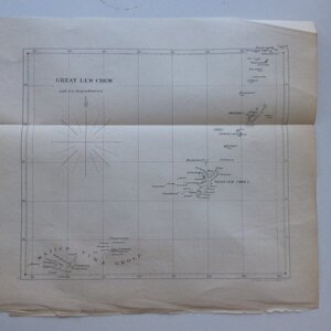 ペリー艦隊制作 琉球王国(南西諸島 奄美群島)全図 1854年 オリジナル石版画