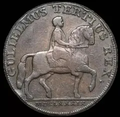 1791年英国Conder ハーフペニートークン銅貨William III